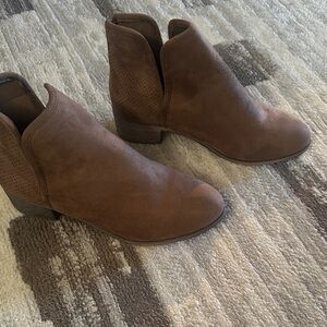 Seven7 Brown Suede Ankle Booties